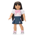 American Girl® x Harlem’s Fashion Row Cherry Blossom Couture Bow Shirt & Jean Skirt for 18-inch Dolls