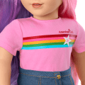 Truly Me™ 18-inch Doll #116 with wavy purple-and-pink hair