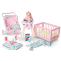 Little Bitty Baby™ Layette & High Chair Set for 7.75-inch Dolls