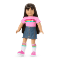 Truly Me™ 18-inch Doll #130 with straight black-brown hair