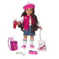 Truly Me™ 18-inch Doll #108 with curly black-brown hair