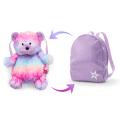 Colorful Teddy Bear Backpack & Accessory Set for 18-inch Dolls