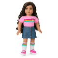 Truly Me™ 18-inch Doll #108 with curly black-brown hair
