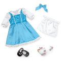 Disney Princess Belle Enchanted Castle Dining Set, Blue Dress & Friends Bundle for 18-inch Dolls