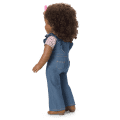 Chestnut Charm Horse & Western Flowers Denim Jumpsuit for 18-inch Dolls
