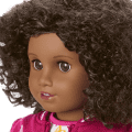 Truly Me™ 18-inch Doll #112 with curly dark-brown hair