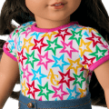 Truly Me™ 18-inch Doll #108 with curly black-brown hair