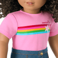 Truly Me™ 18-inch Doll #132 with curly dark-brown hair