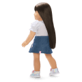 American Girl® x Harlem’s Fashion Row Cherry Blossom Couture Bow Shirt & Jean Skirt for 18-inch Dolls