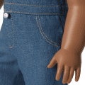 Chestnut Charm Horse & Western Flowers Denim Jumpsuit for 18-inch Dolls