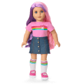 Truly Me™ 18-inch Doll #116 with wavy purple-and-pink hair