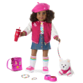 Truly Me™ 18-inch Doll #112 with curly dark-brown hair