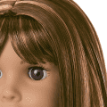 Truly Me™ 18-inch Doll #122 with straight dark-brown hair