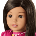 Truly Me™ 18-inch Doll #124 with straight black-brown hair
