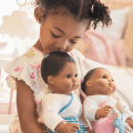 Bitty Baby® Doll #1 with black hair in Soft Blue