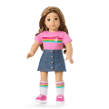 Truly Me™ 18-inch Doll #118 with curly caramel hair