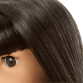 Truly Me™ 18-inch Doll #130 with straight black-brown hair