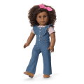 Chestnut Charm Horse & Western Flowers Denim Jumpsuit for 18-inch Dolls