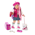Truly Me™ 18-inch Doll #116 with wavy purple-and-pink hair