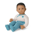 Bitty Baby® Doll #5 with dark brown hair in Soft Blue