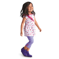 Playful Floral Leggings for Little Girls