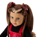 Nicki’s™ Red Vinyl Jumper Outfit for 18-inch Dolls (Historical Characters)