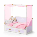 All Set for Sleepovers Canopy Bed for 18-inch Dolls