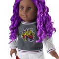 Truly Me™ 18-inch Doll #91 with curly purple hair