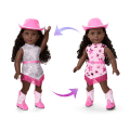 Glam Pink Cowgirl Outfit for 18-inch Dolls