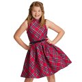 Pretty Plaid Christmas Dress for Girls