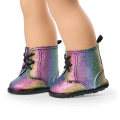 Glittery Rainbow Boots for 18-inch Dolls