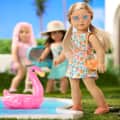 Truly Me™ 18-inch Doll #100 with layered straight blonde hair