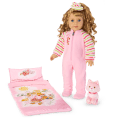 Courtney’s™ Strawberry Shortcake™ Sleeping Bag & PJs for 18-inch Dolls (Historical Characters)