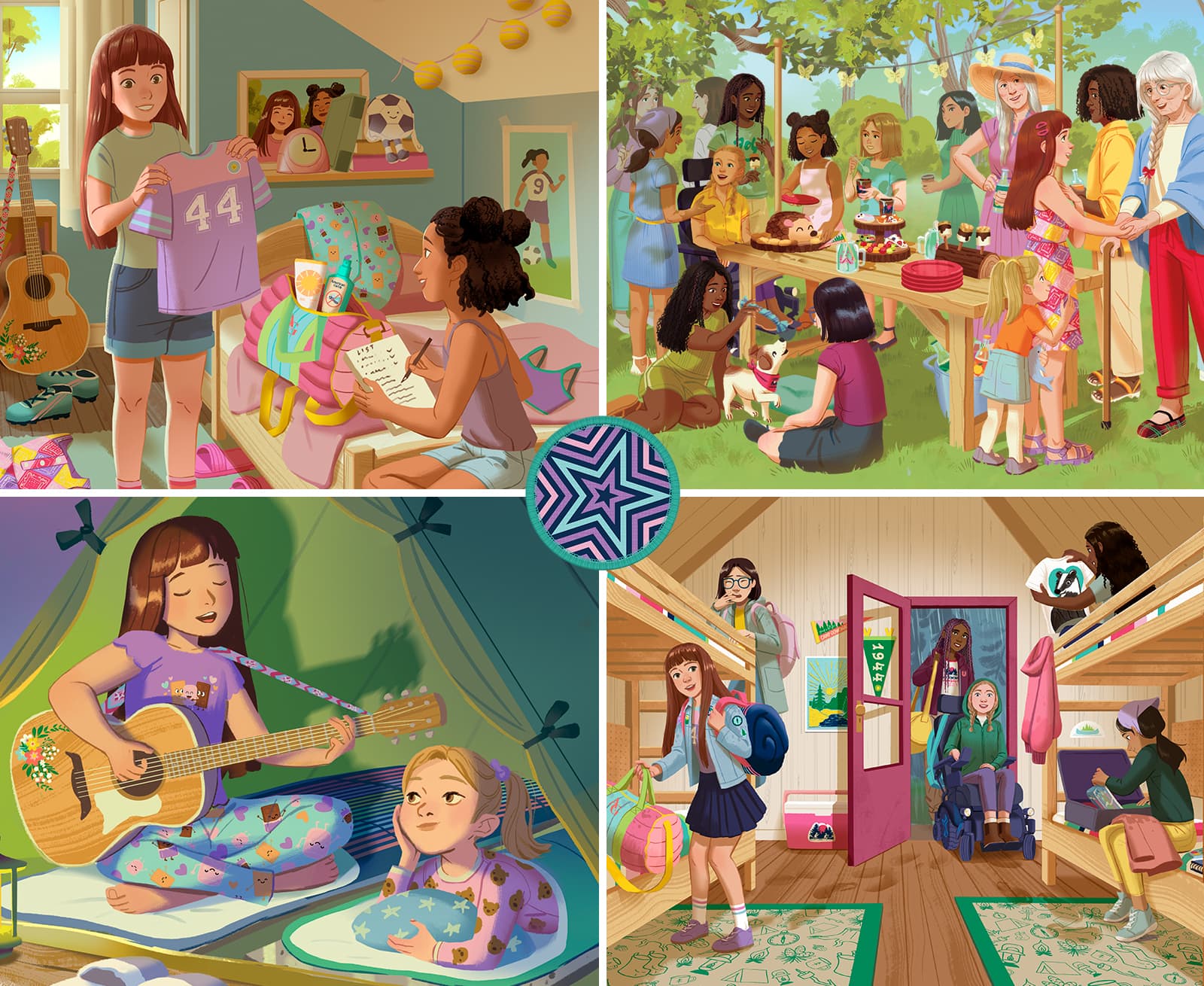 Colorful illustrations of Daisy Davenport