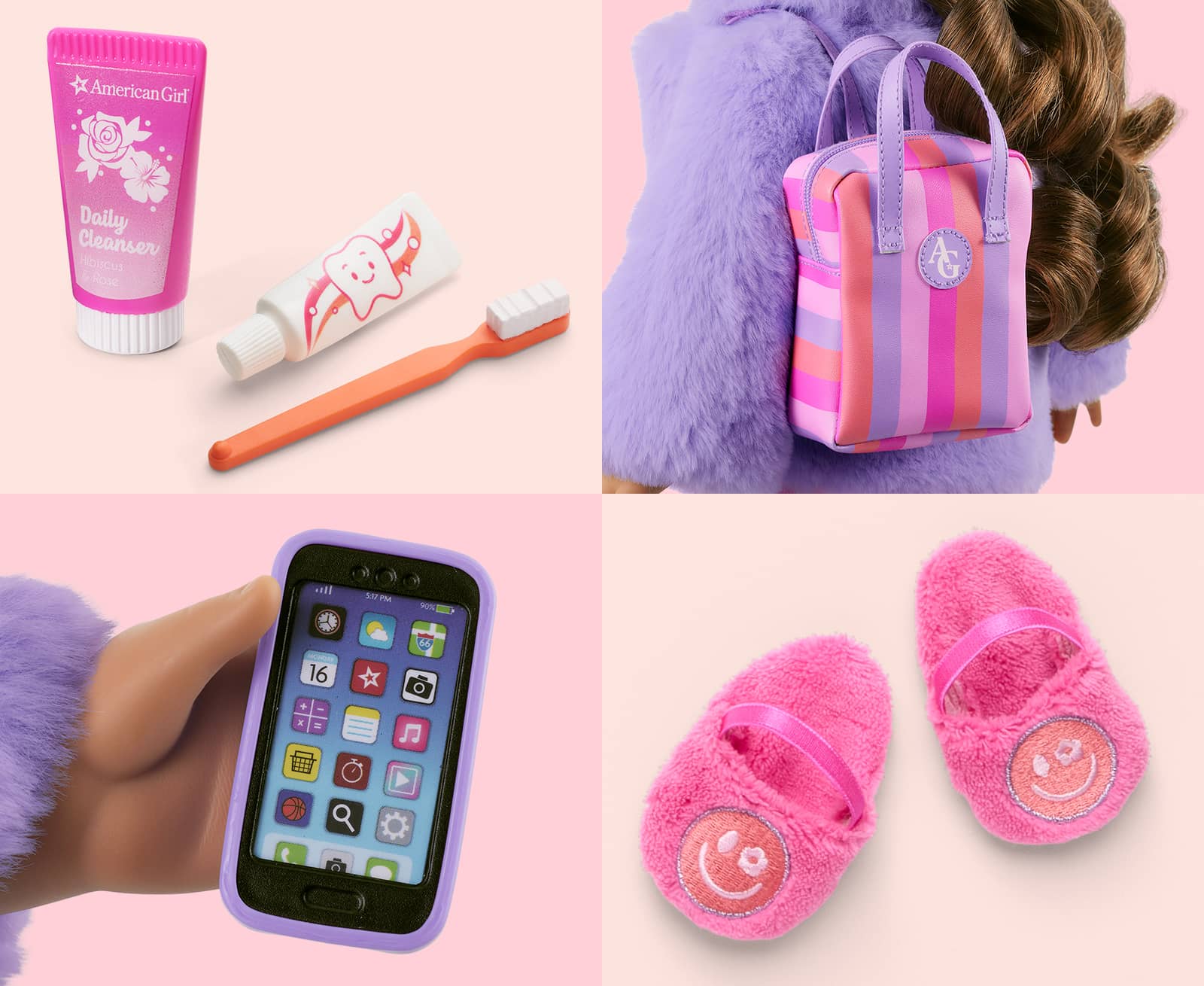 Quad image of accessories