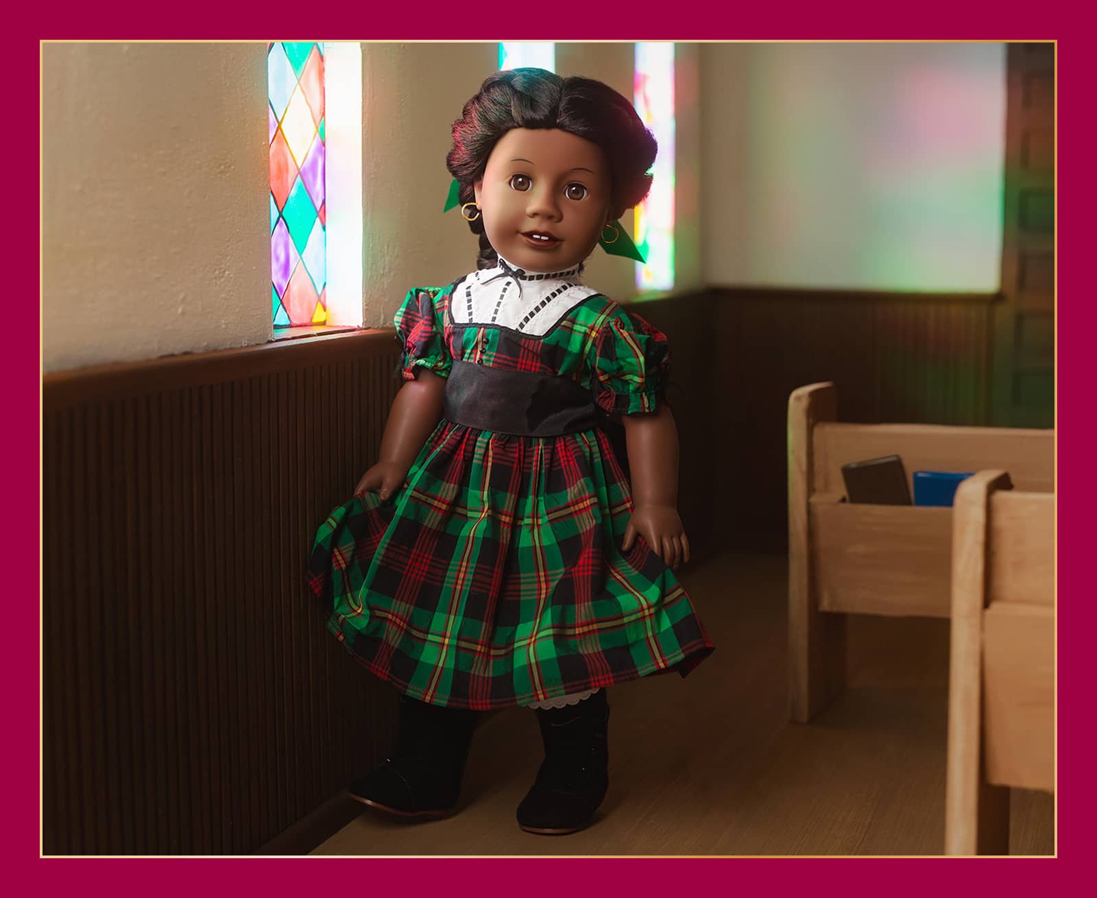 Addy festive tartan dress