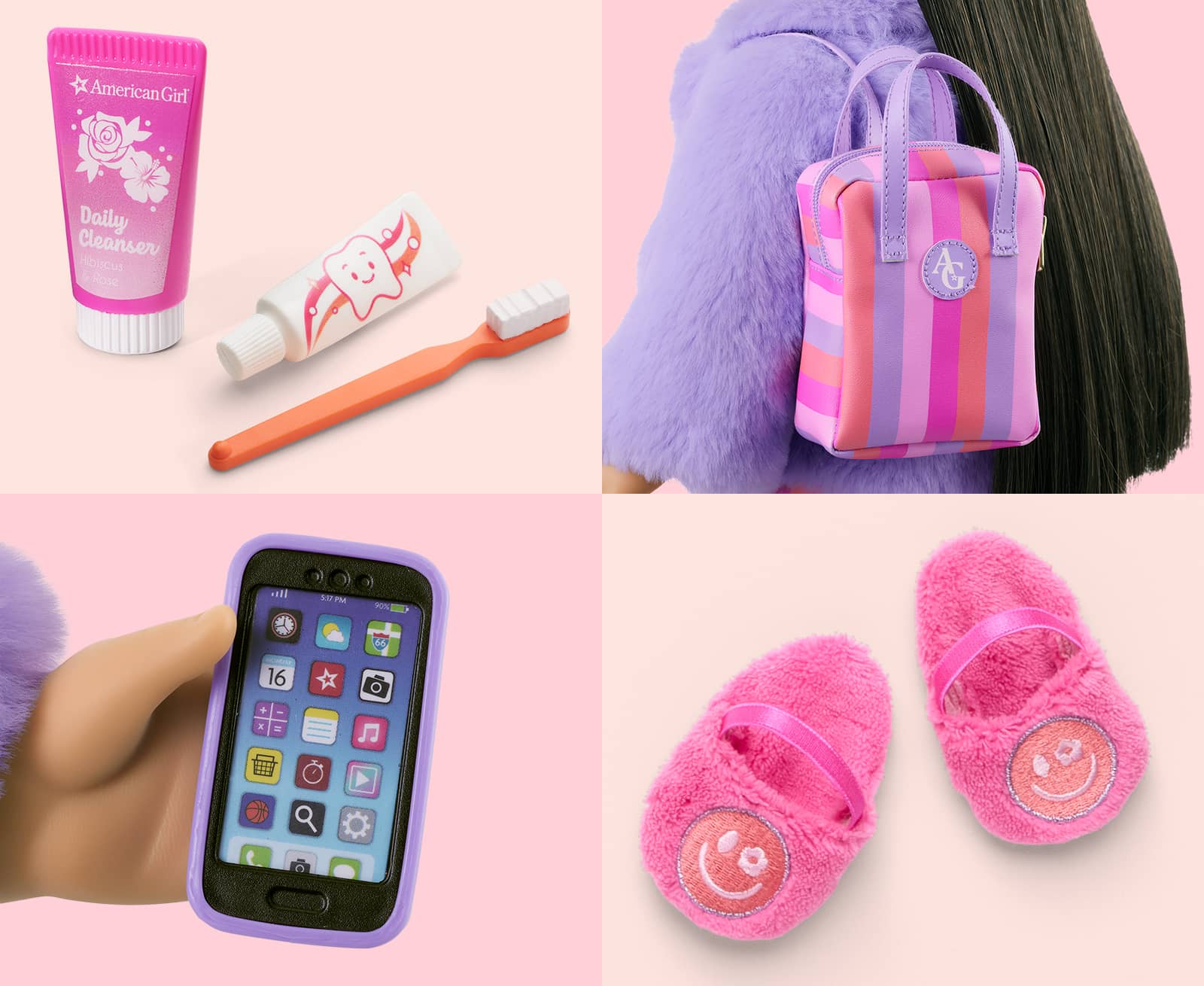 Quad image of accessories