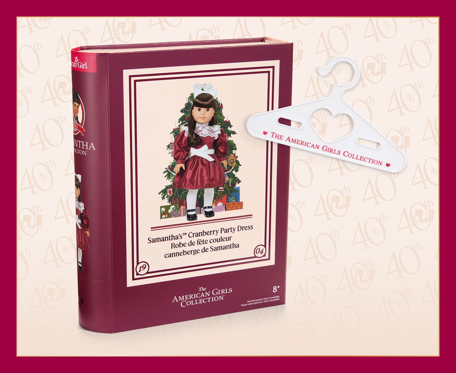 Cranberry dress book-inspired packaging