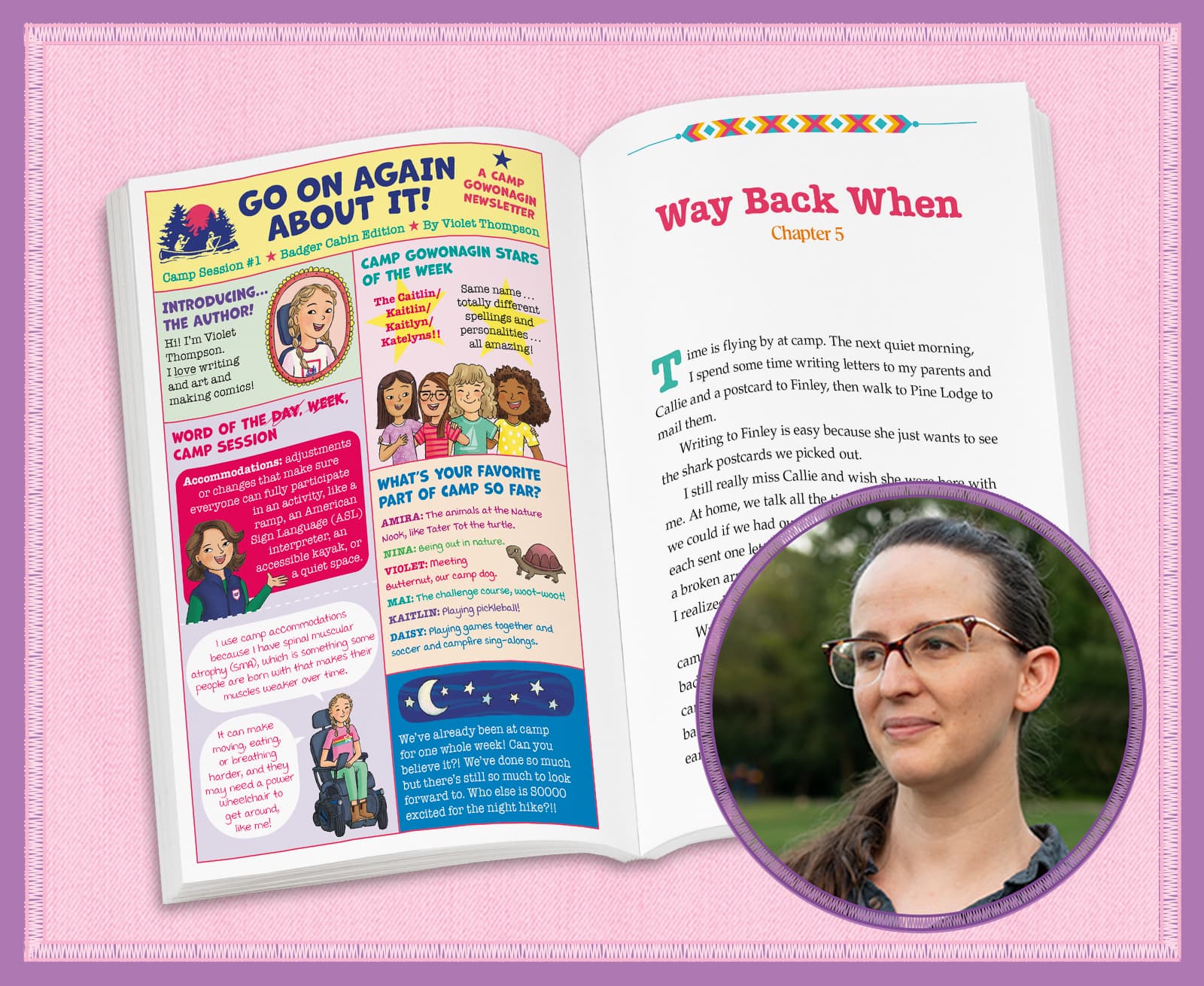 Chapter 3 of Daisy Davenport book and image of author in the corner