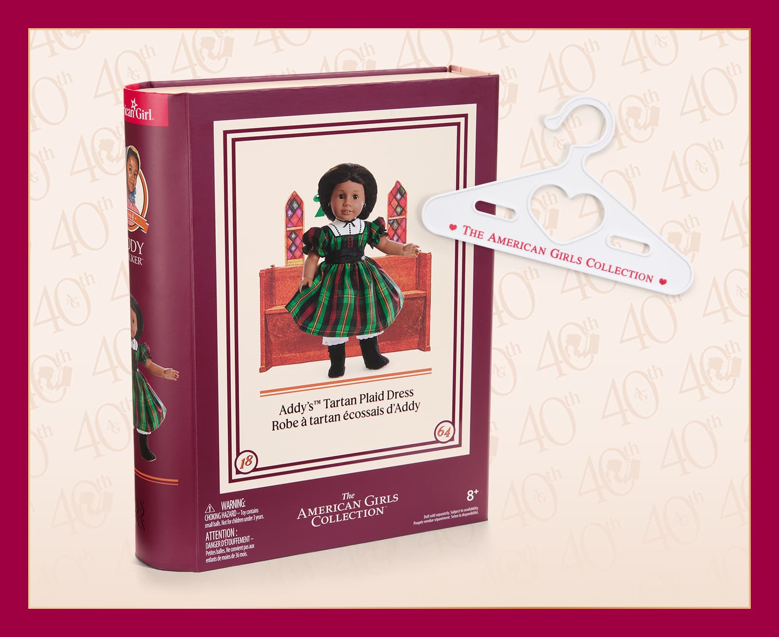 Tartan dress book-inspired packaging