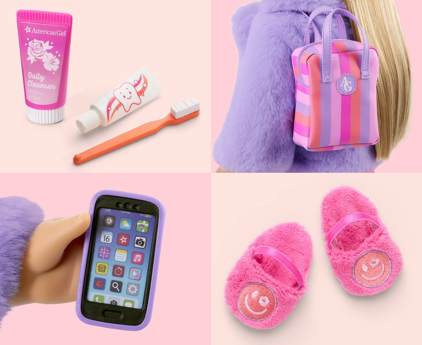 Quad image of accessories