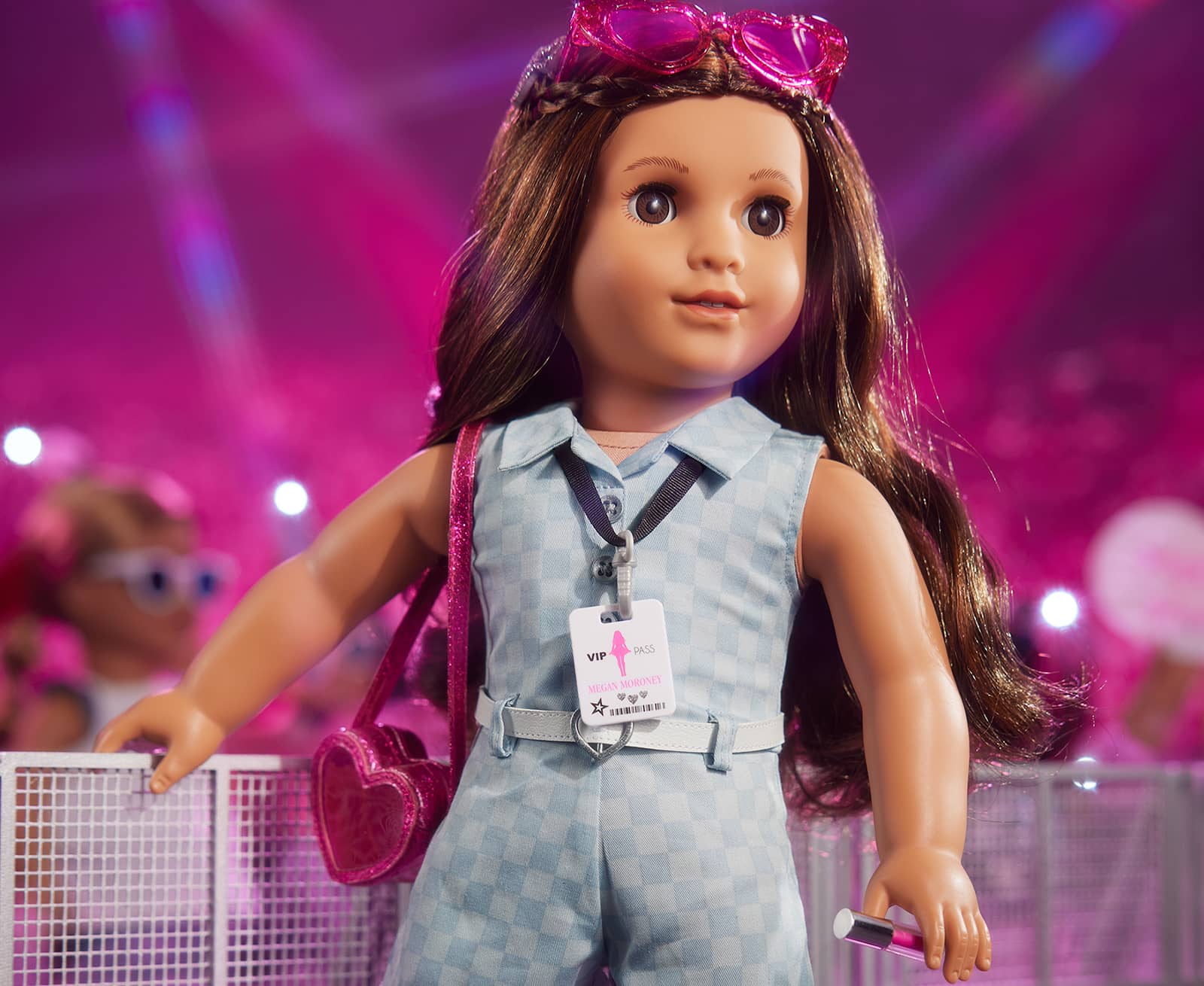 Doll in fan outfit with VIP accessories