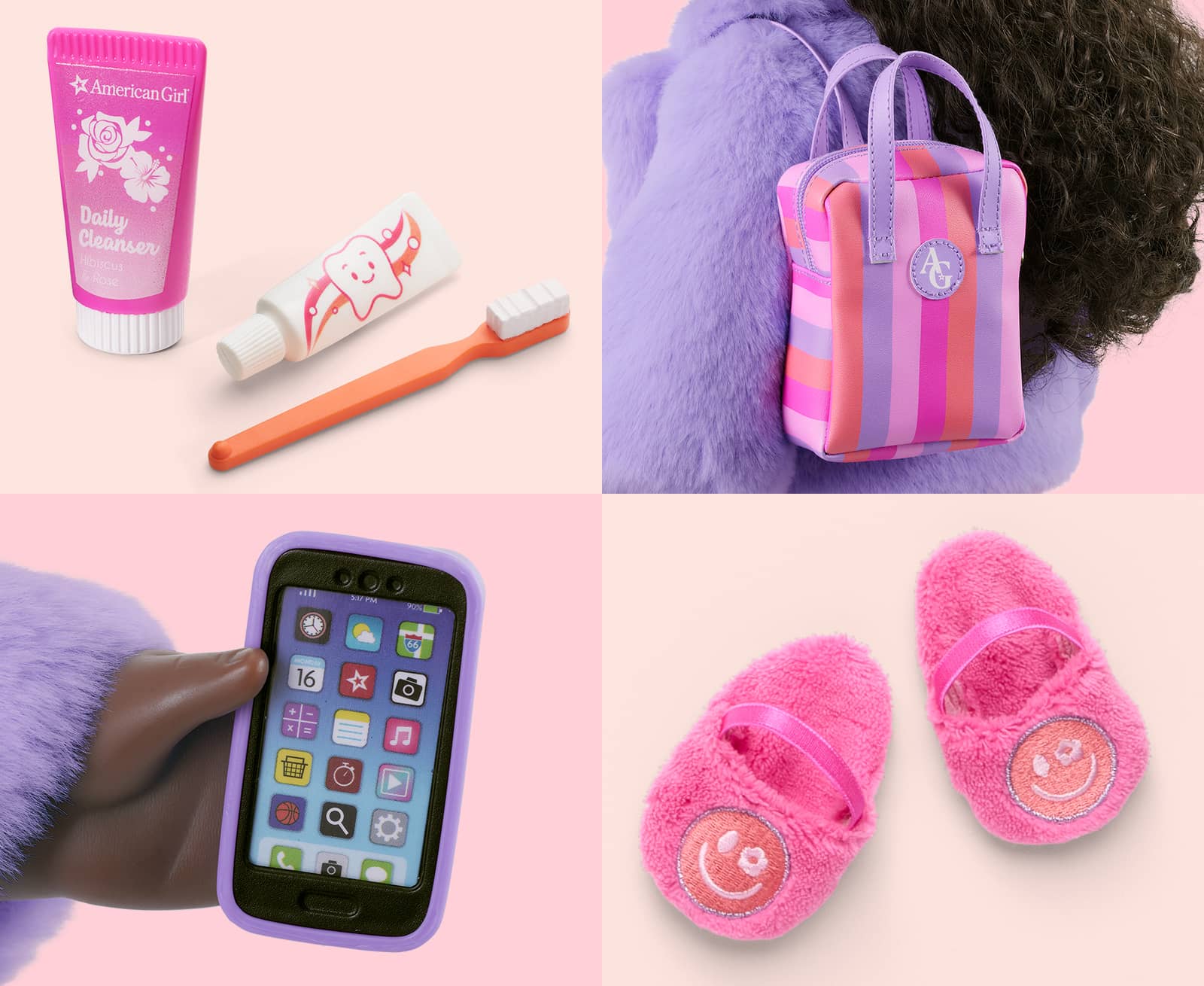 Quad image of accessories