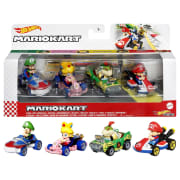 Hot Wheels Mario Kart Set Of 4 Toy Character Vehicles, Includes 1 Exclusive Model