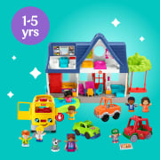 Fisher-Price Little People Toddler Gift Set With Playhouse, School Bus & 20 Play Pieces