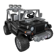 Power Wheels Jeep Wrangler Willys Battery-Powered Ride-On Vehicle With Lights & Sounds, Black