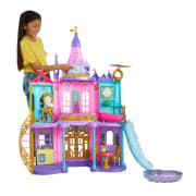 Disney Princess Ultimate Castle Doll House With Lights & Sounds & 25+ Accessories Pieces, 4 Ft Tall