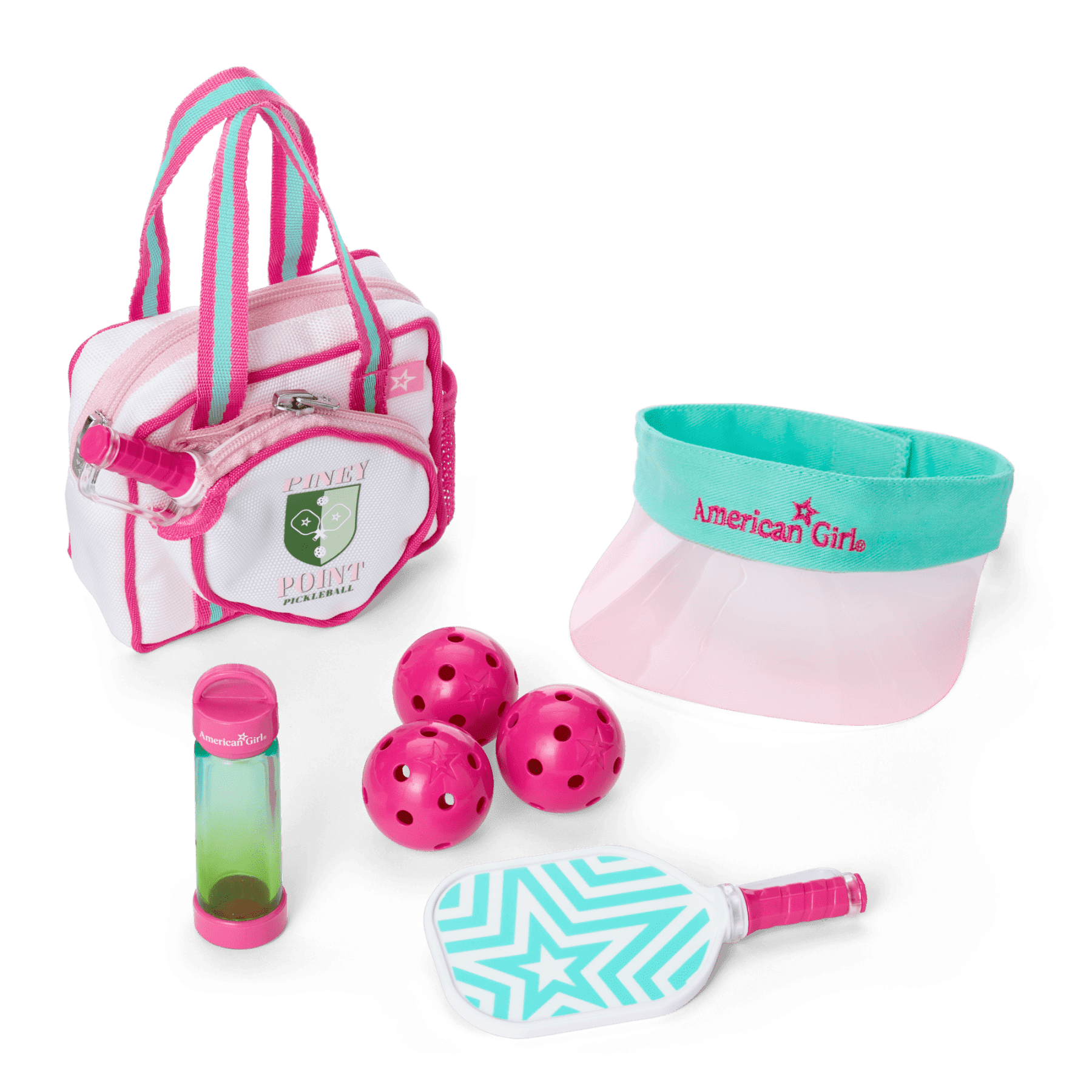 Raquel's Pickleball Bag & Paddle Set for 18-inch Dolls 