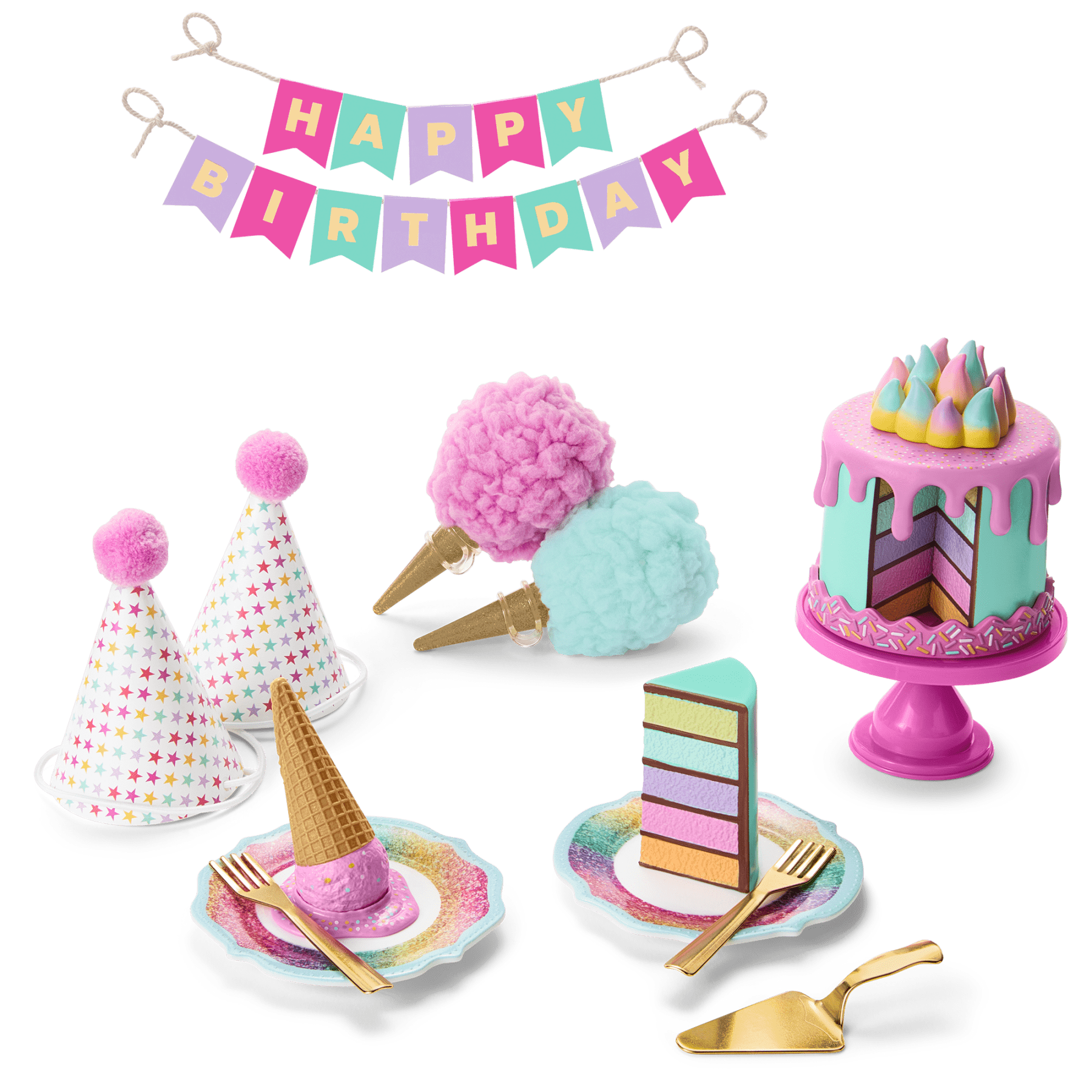 Extra Sweet Birthday Party Set for 18-inch Dolls
