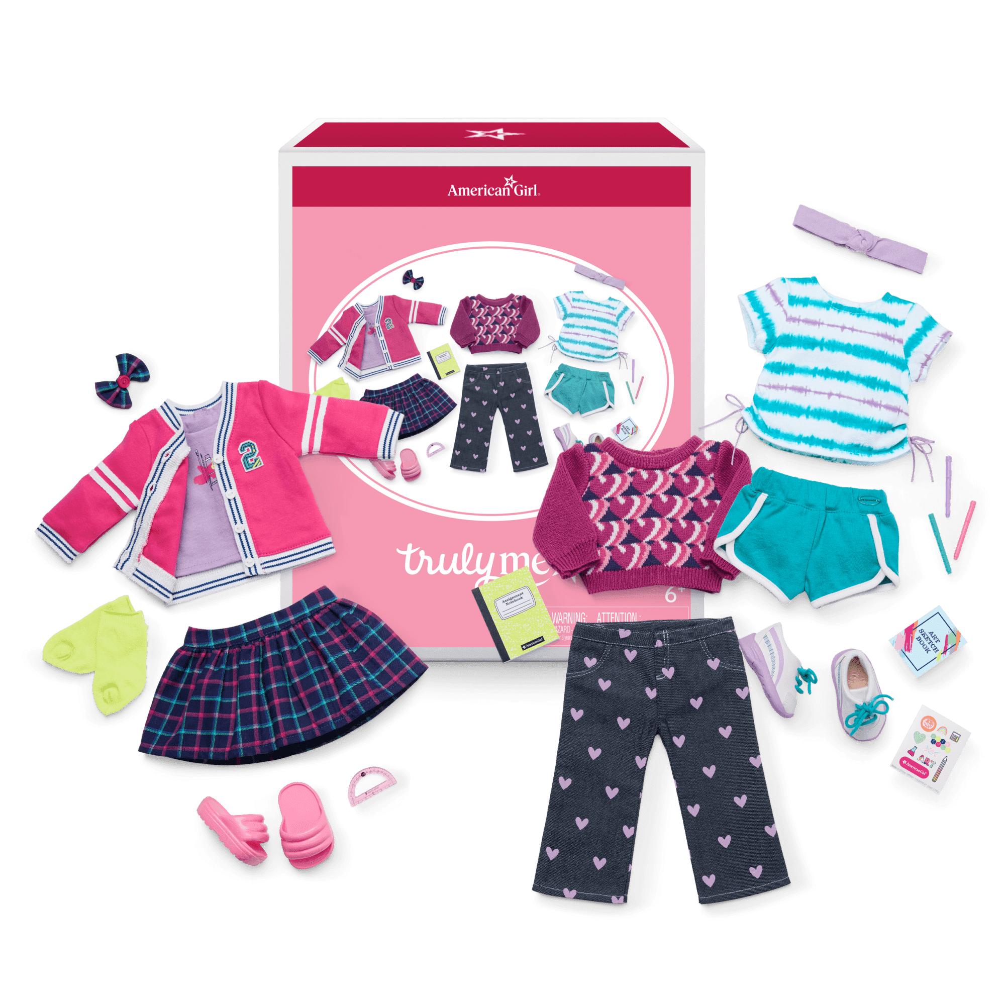School-Day Style Outfit Set for 18-inch Dolls